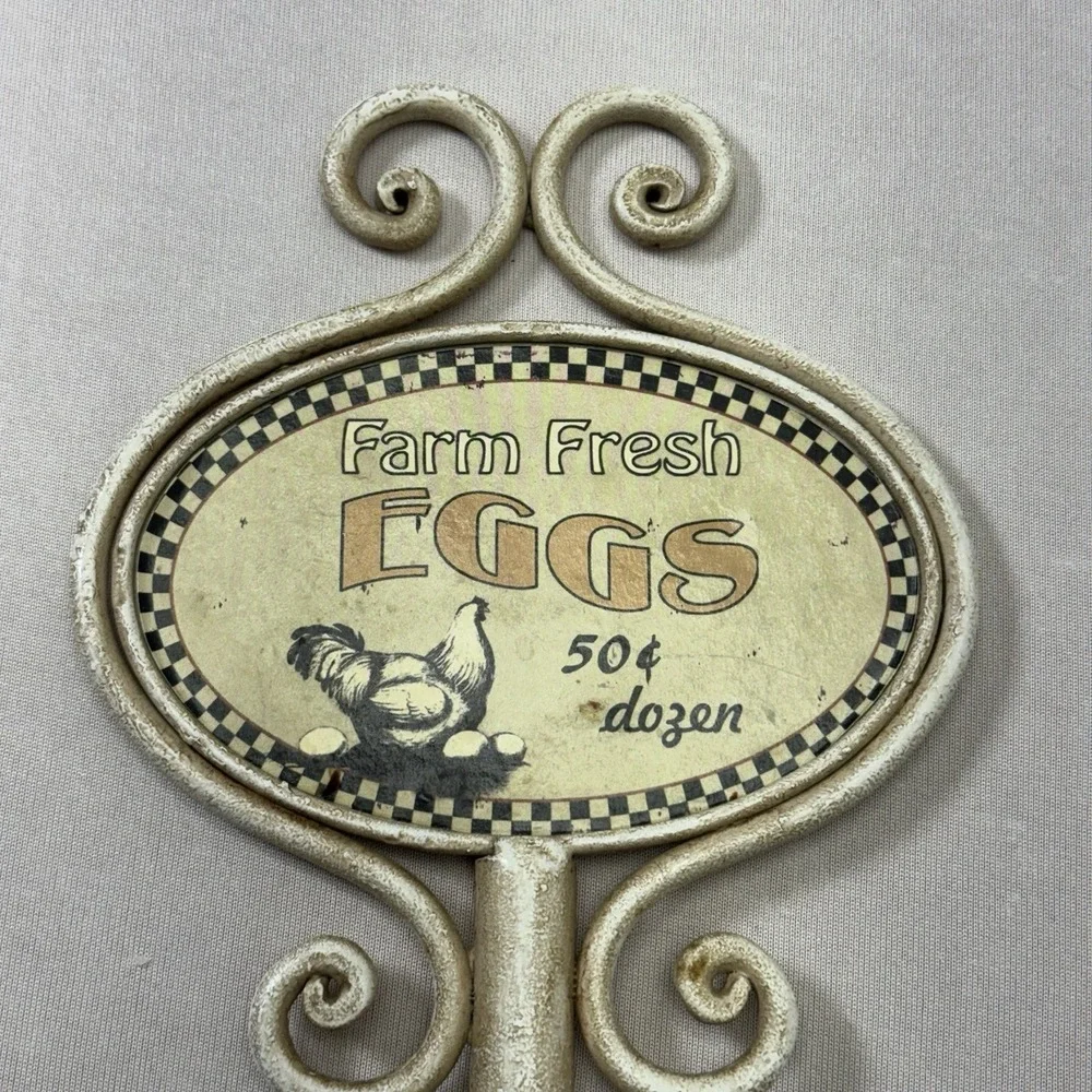 Double‎ Sided Farm Fresh Eggs Sign